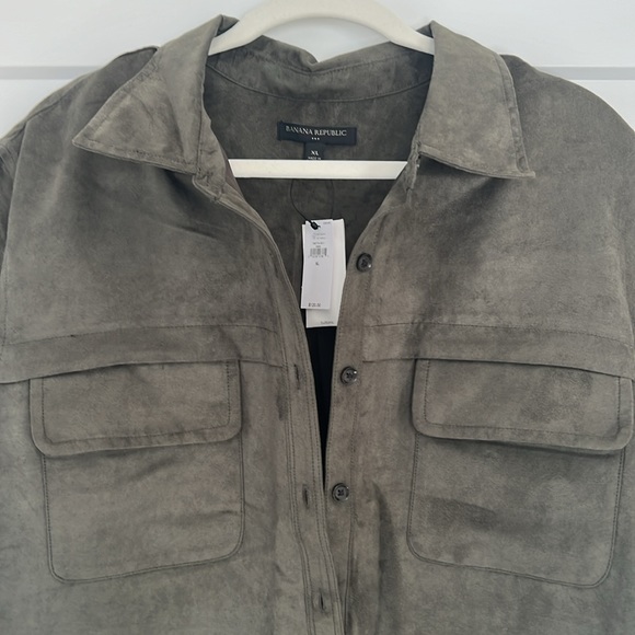 NWT Banana Republic suede green tie dress - Picture 3 of 5